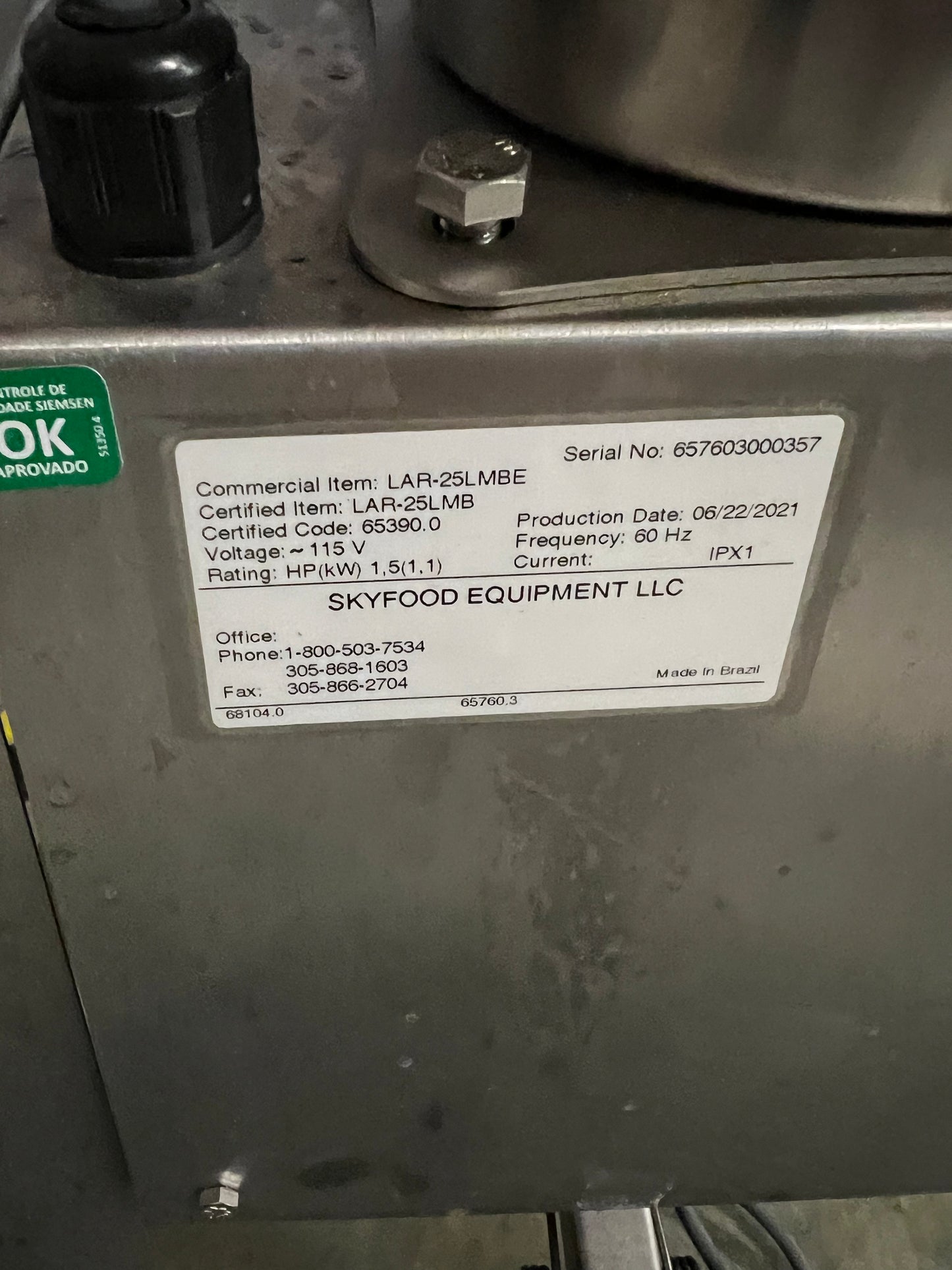 Blender - Floor Blender - Sky Foods LLC LAR25LM3E