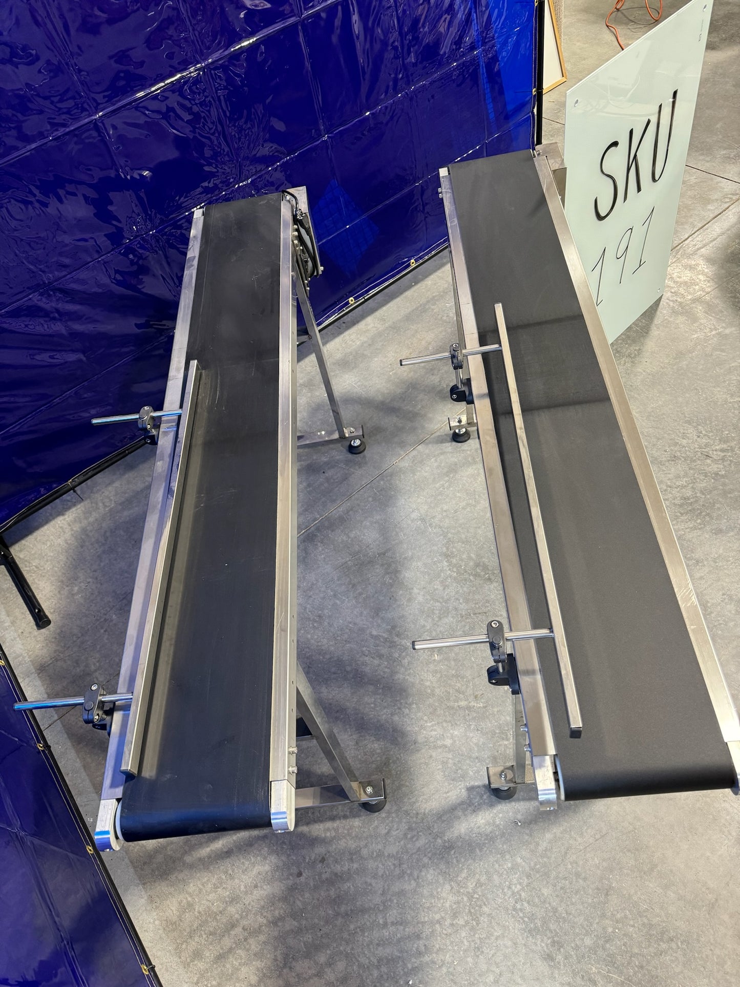 Conveyors - (2) Belt Conveyors with Controls, Forward and Reverse - Price is Per Each