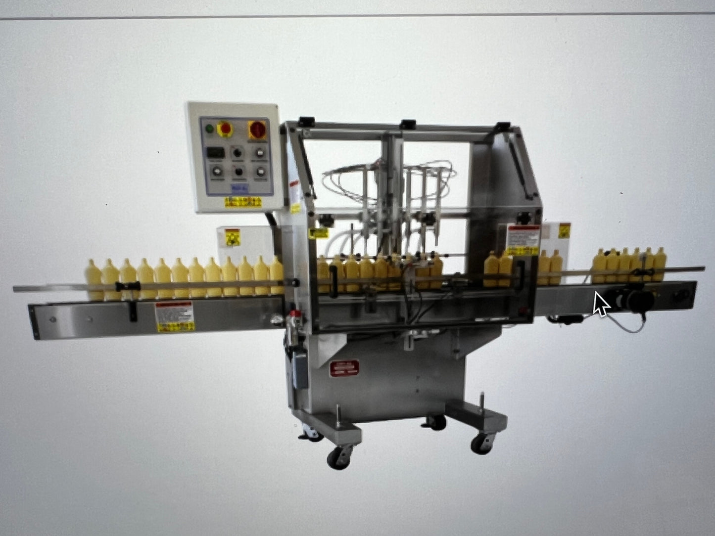 Kaps-All NEW Model V-8-E- Piston filler with 8'6" conveyor - 10 Pistons / Tip Nozzles, Class 1 / Div 1