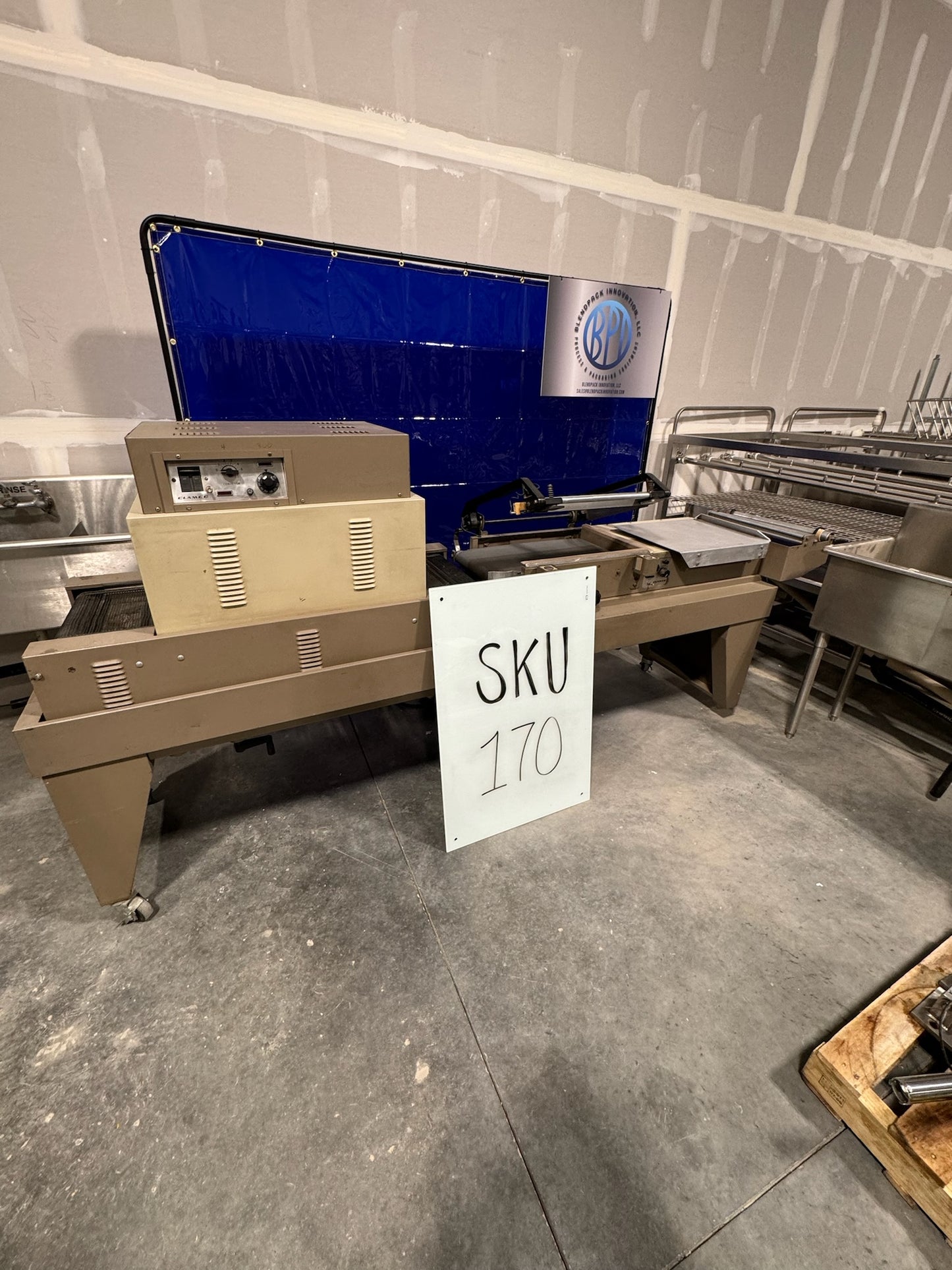 Heat Tunnel, Clampco, Model # 850MB, Serial # 4199 - Inventory Equipment: