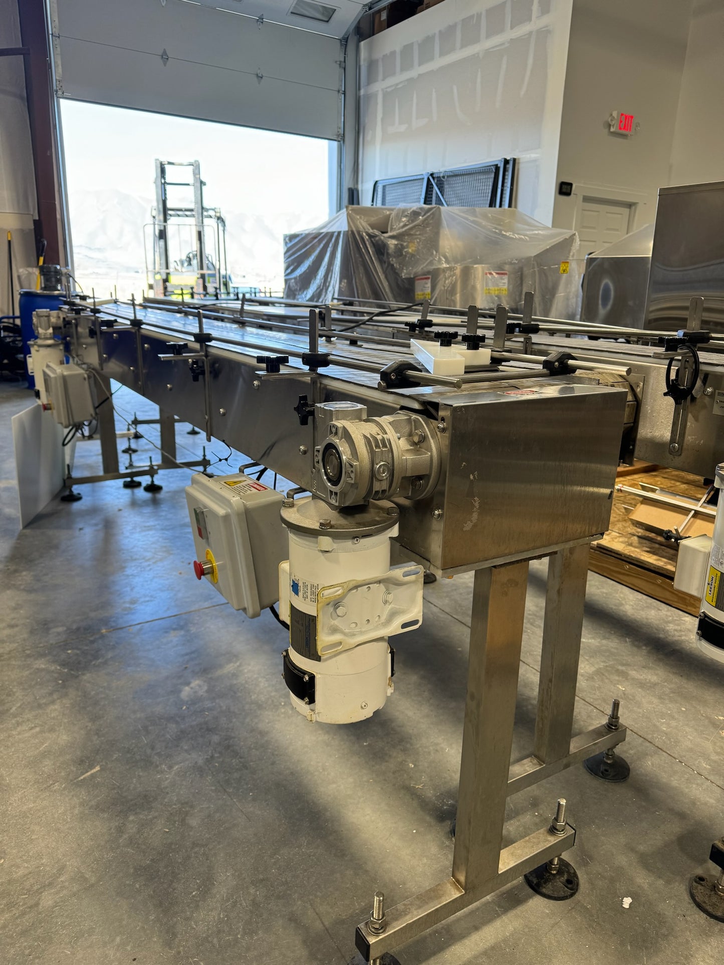 Conveyor, Inline Fillers, with Transitions, 12ft x 4.5in and 10ft x 7.5in.