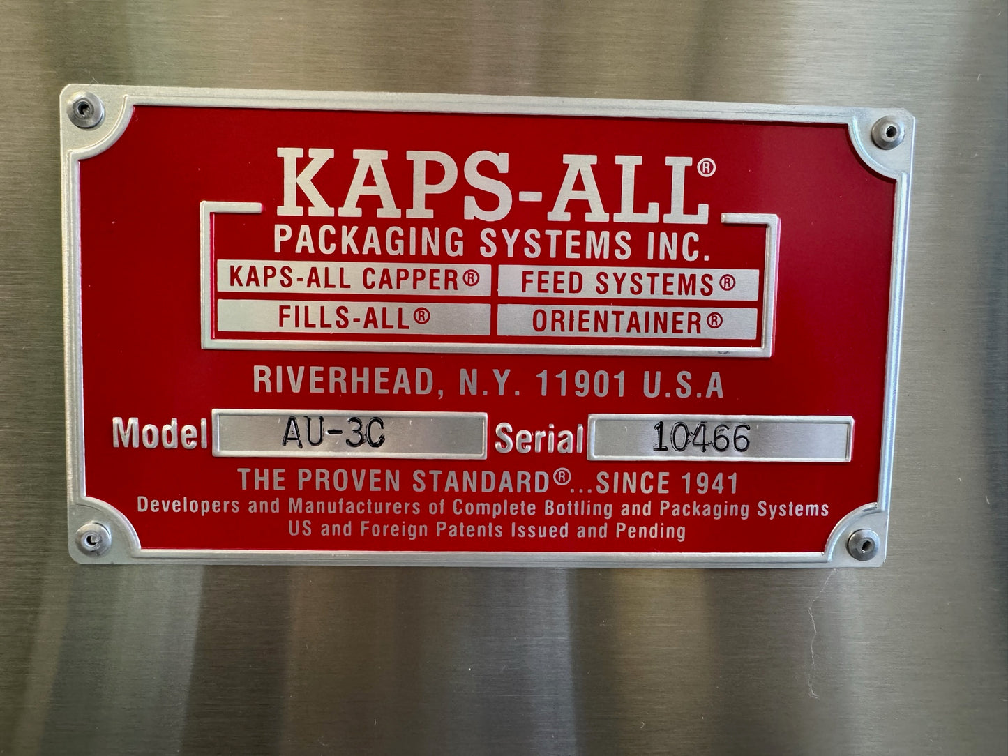 Kaps-All Model AU-3 Bottle Unscrambler / Cleaner, NEW 30" prefeed elevator and 20 cubic ft hopper