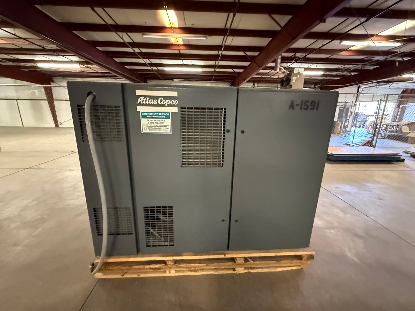 Used Atlas Copco Air Compressor, Model ZT-22VSD FF, Oil Free Screw Air Compressor,