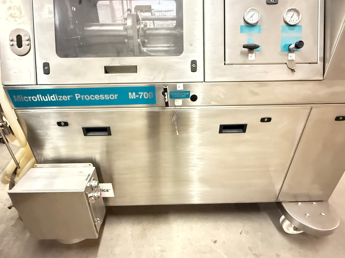 Microfluidizer Processor M7125, 20,000 PSI - Model: 7125-20 with Sample Cooler Model FLF 6225S, and DD Product pump