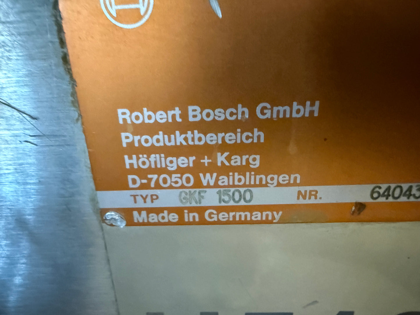 Used - Bosch GKF 1500 Capsule Filler up to 1500 per minute - up to 90,000 per hour